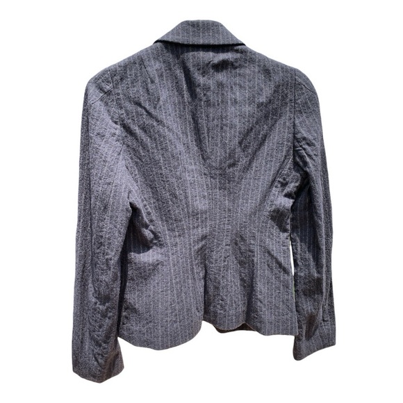 Vintage DKNY Charcoal Pinstriped Wool Fitted Blazer - Picture 3 of 11